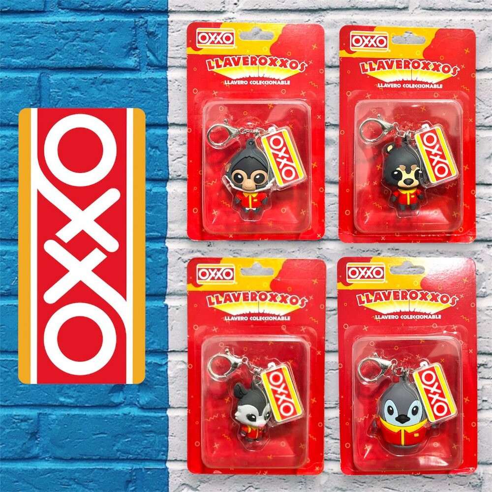 OXXO Limited Edition LlaverOXXO Keychain Bundle of 4 -MEXICO EXCLUSIVE-
